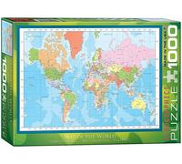 Eurographics – Puzzle – Mappa moderna del mondo – 1000 pezzi – 680 x 490 mm