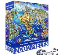 Mappa del mondo puzzle per adulti 1000 puzzle geografia puzzle con continenti e paesi 1000 pezzi puzzle per adulti regali
