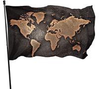 Mappa del mondo resistente alle intemperie 2 Bandiera da giardino, Bandiera da gioco 3 X 5 piedi Decorazioni per la casa all'aperto
