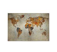 Mappa Del Mondo Vintage Art Puzzle 1000 Pezzi per Adulti Bambino di Puzzle Classici con Stampa ad Alta Definizione (70x50cm)