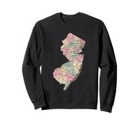 Mappa del New Jersey (1873) Felpa