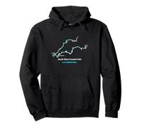 Mappa del Percorso di South West Coast Path Trail in Inghilterra Felpa con Cappuccio