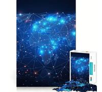 Mappa del pianeta in colori neon, puzzle da 1000 pezzi per adolescenti, gioco mentale, momento di relax, taglio di alta qualità, regalo artistico (50x75cm)