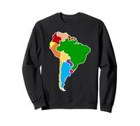 Mappa del Sud America Felpa