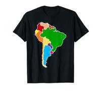 Mappa del Sud America Maglietta