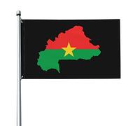 Mappa Del Territorio Del Burkina Faso Garden Flag Durevole Bandiere Da Giardino Resistente Alle Intemperie Bandiere Di Benvenuto Per Fattoria Esterni All'Aperto 90X150Cm