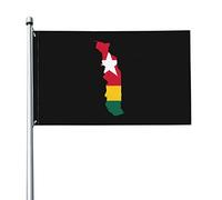 Mappa Del Territorio Del Togo Garden Flag Resistente Alle Intemperie Bandiere Da Giardino Durevole Bandiera Da Cortile Per Interni Patio Fattoria 90X150Cm