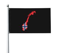 Mappa Del Territorio Della Norvegia Garden Flag Resistente Alle Intemperie Bandiere Da Giardino Con 2 Occhielli Bandiera Da Cortile Per Esterni Interni Patio 90X150Cm