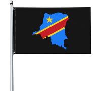 Mappa Del Territorio Della Repubblica Democratica Del Congo Bandiere Da Giardino Con 2 Occhielli Garden Flag Resistente Alle Intemperie Bandiere Di Benvenuto Per Fattoria Interni Esterni 90X150Cm