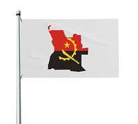 Mappa Del Territorio Dell'Angola Bandiera Da Cortile Con 2 Occhielli Bandiere Da Giardino Resistente Alle Intemperie Garden Flag Per Patio Interni Esterni 90X150Cm