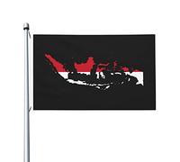 Mappa Del Territorio Dell'Indonesia Divertente Bandiera Da Cortile Durevole Garden Flag Decorazione Per Fattoria Interni All'Aperto 90X150Cm