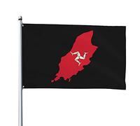 Mappa Del Territorio Dell'Isola Di Man Durevole Garden Flag Resistente Alle Intemperie Bandiere Da Giardino Decorazione Per Esterni All'Aperto Interni 90X150Cm