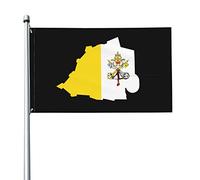 Mappa Del Territorio Dello Stato Della Città Del Vaticano Garden Flag Durevole Bandiere Di Benvenuto Divertente Bandiere Da Giardino Per Esterni Interni Patio 90X150Cm