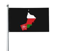 Mappa Del Territorio Dell'Oman Bandiere Di Benvenuto Resistente Alle Intemperie Garden Flag Con 2 Occhielli Bandiera Da Cortile Per Patio Interni Fattoria 90X150Cm