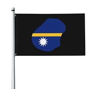 Mappa Del Territorio Di Nauru Bandiere Da Giardino Con 2 Occhielli Bandiera Da Cortile Resistente Alle Intemperie Garden Flag Per Interni Esterni Patio 90X150Cm