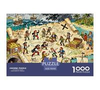 Mappa del tesoro dei pirati Puzzle in Legno Impermeabile DIY Puzzles Da 1000 Pezzi Per Adulti Sfidanti E Rompicapo Giochi Educativi