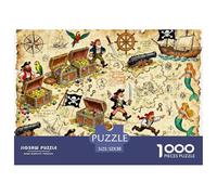 Mappa del tesoro dei pirati Puzzle in Legno Impermeabile DIY Puzzles Da 1000 Pezzi Regali Per Adulti Colorati Giochi Di Impegnativi