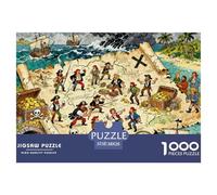 Mappa del tesoro dei pirati Puzzle in Legno Impermeabile Puzzles Da 1000 Pezzi Per Adulti Impossibili Per Decorazioni Domestiche
