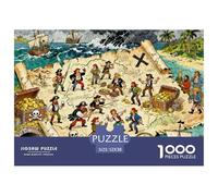 Mappa del tesoro dei pirati Puzzle in Legno Impermeabile Puzzles Da 1000 Pezzi Per Adulti Sfidanti E Rompicapo Giochi Di Puzzle Impegnativi