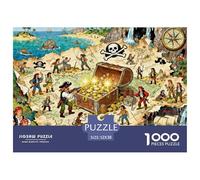 Mappa del tesoro dei pirati Puzzle in Legno Impermeabile Puzzles Da 1000 Pezzi Regali Per Adulti Sfidanti E Rompicapo Giochi Educativi