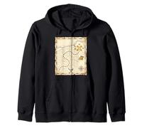 Mappa del Tesoro Metal Detectorist Hunter Felpa con Cappuccio