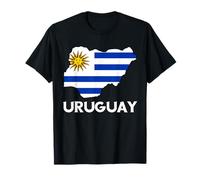 Mappa della bandiera dell'Uruguay Orgoglio uruguaiano Radici uruguaiane Maglietta