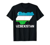 Mappa della bandiera dell'Uzbekistan Uzbek Pride Uzbek Bandiera uzbeka Roots Maglietta