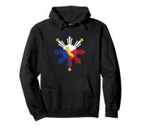 Mappa della California nelle Filippine Sun Filipino Roots Californian Felpa con Cappuccio