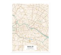 Mappa della città di Berlino arte della parete geometria urbana stampa...
