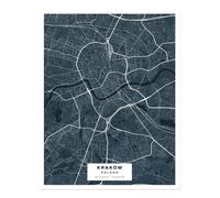 Mappa della città di Cracovia arte murale decorazione urbana moderna mappa...