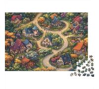 Mappa della città|Vista a volo d'Bird| Puzzle Divertenti Per Tutta La Famiglia 1000pcs (75x50cm) Adulti