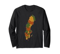 Mappa Della Svezia Regione Svedese Mappa Maglia a Manica