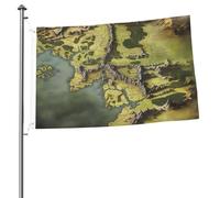 Mappa della Terra di Mezzo Bandiera da giardino 2 x 3 Ft Bandiera per esterni Bandiera Brezza Bandiera a prova di dissolvenza Bandiere per la casa Decorazione esterna interna