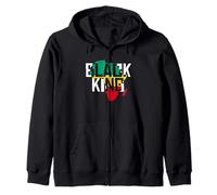 Mappa dell'Africa Royal Pride Black King Felpa con Cappuccio
