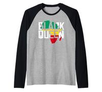 Mappa dell'Africa Royal Pride Regina Nera Maglia con Maniche Raglan