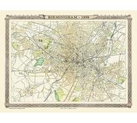 Mappa Dell'Atlante Reale Di Birmingham 1898 Puzzle Jigsaw Da 1000 Pezzi