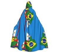 Mappa delle bandiere del Sud America Desig mantello con cappuccio veste con cappuccio Halloween Natale strega vampiri triste mietitore costume cosplay partito
