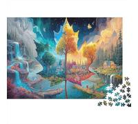 Mappa delle stagioni Puzzle 1000 Pezzi Stampe d'arte della mappa delle stagioni idea regalo gioco stimolante intrattenimento creativo 70x50 cm