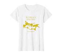 Mappa dell'Impero Romano - Never Forget - SPQR Roma Maglietta, Donna, Bianco, L