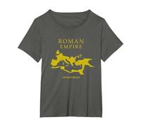 Mappa dell'Impero Romano - Never Forget - SPQR Roma Maglietta, Donna Plus-Size, Asfalto, 5X