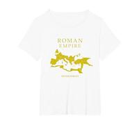 Mappa dell'Impero Romano - Never Forget - SPQR Roma Maglietta, Donna Plus-Size, Bianco, 1X
