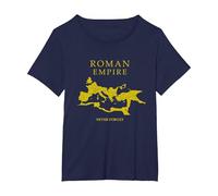 Mappa dell'Impero Romano - Never Forget - SPQR Roma Maglietta, Donna Plus-Size, Navy, 1X