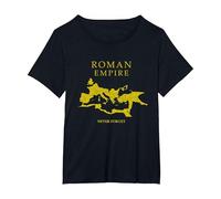 Mappa dell'Impero Romano - Never Forget - SPQR Roma Maglietta, Donna Plus-Size, Nero, 4X