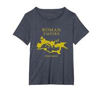 Mappa dell'Impero Romano - Never Forget - SPQR Roma Maglietta, Donna Plus-Size, Pervinca, 2X