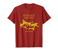 Mappa dell'Impero Romano - Never Forget - SPQR Roma Maglietta, Uomo, Mirtillo Rosso, L