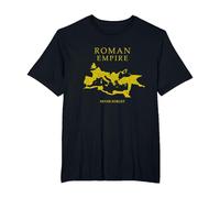 Mappa dell'Impero Romano - Never Forget - SPQR Roma Maglietta, Uomo Taglie Grandi, Nero, 2X Tall