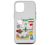 Mappa dell'Iran, Cultura iraniana Luoghi d'interesse e patrimonio d'arte Custodia per iPhone 12/12 Pro