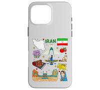 Mappa dell'Iran, Cultura iraniana Luoghi d'interesse e patrimonio d'arte Custodia per iPhone 16 Pro Max