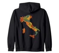 Mappa Dell'Italia Italia Mappa Regionale Italia Orgoglio Felpa con Cappuccio