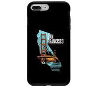 Mappa dello stato della California San Francisco Golden Gate Bridge Custodia per iPhone 7 Plus/8 Plus